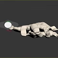 White Protective Gloves And Syringe With Red Blue Liquid Drops For Daily Use