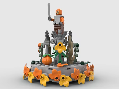 LEGO Toy Blocks Hero Altar 3d model