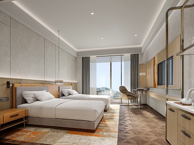 Hotel Rooms Modern Rooms 3d model