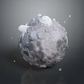 Stone Sphere Featuring Wooden Dome Structure Small Cross Markers And Decorative Lines On Gray Background