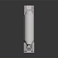 Metallic Silver Tanker Truck Trailer With Ladder Step And Dual Wheels