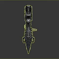 Mechanical Weapon with Intricate Metal Structure Futuristic Design Barrel and Gear Components