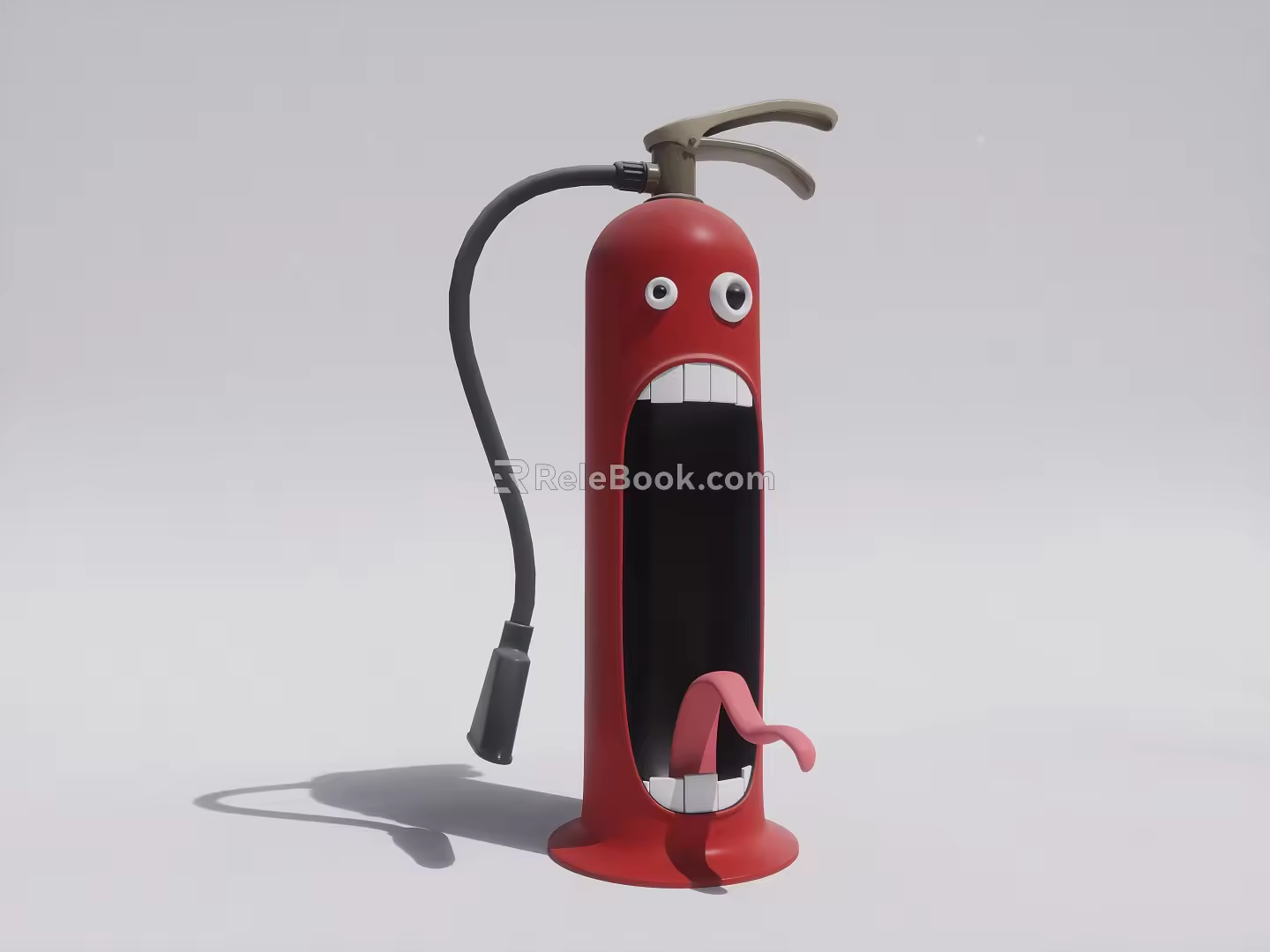Modern game character fire extinguisher 3d model