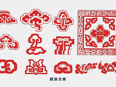Tibetan Style Red Wall Decor With Traditional Ornate Patterns And Cultural Elements 3d model