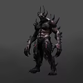 Game and Movie Character With Spike Covered Body Muscular Build And Demonic Design
