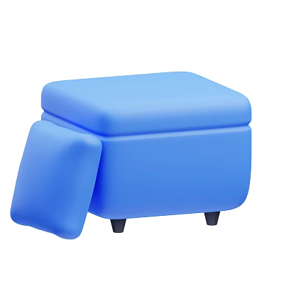 Modern Bench Stool Leather Stool Cartoon Stool Cartoon Leather Stool Cartoon Sofa Stool 3d model