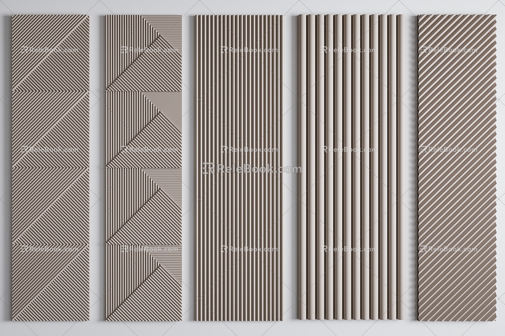 Modern wall plate, wall plate, grille plate combination 3d model