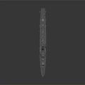Classic Battleship Water Transport With Detailed Deck And Naval Turrets Design