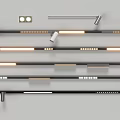 Stylish LED Downlights And Spotlights Showcasing Various Track Mounting Options For Home Interiors