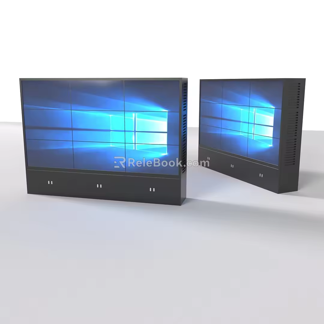 Display Screen Display Cabinet Display Split Screen Display 3d model