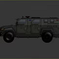 Armored Military Vehicle With Reinforced Body Emergency Lights And Large Off Road Tires