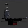 Detailed 3D Aircraft Carrier Model With Flight Deck And Tower Structure