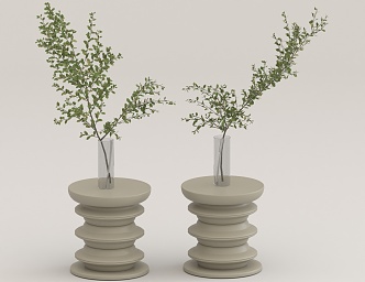 Mobile Side Ornaments Vase 3d model