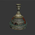 Detailed Architectural Model With Stone Brick Dome Tower And Detailed Base