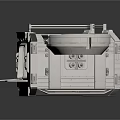 Futuristic Space Cabin Module With Platform Hatch And Control Panels