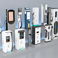 Public Charging Stations For Electric Vehicles With Modern Design And Various Types