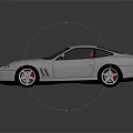 Shiny Silver Sports Car Featuring Red Leather Seats Sleek Aerodynamic Body And Reflective Exterior Surface