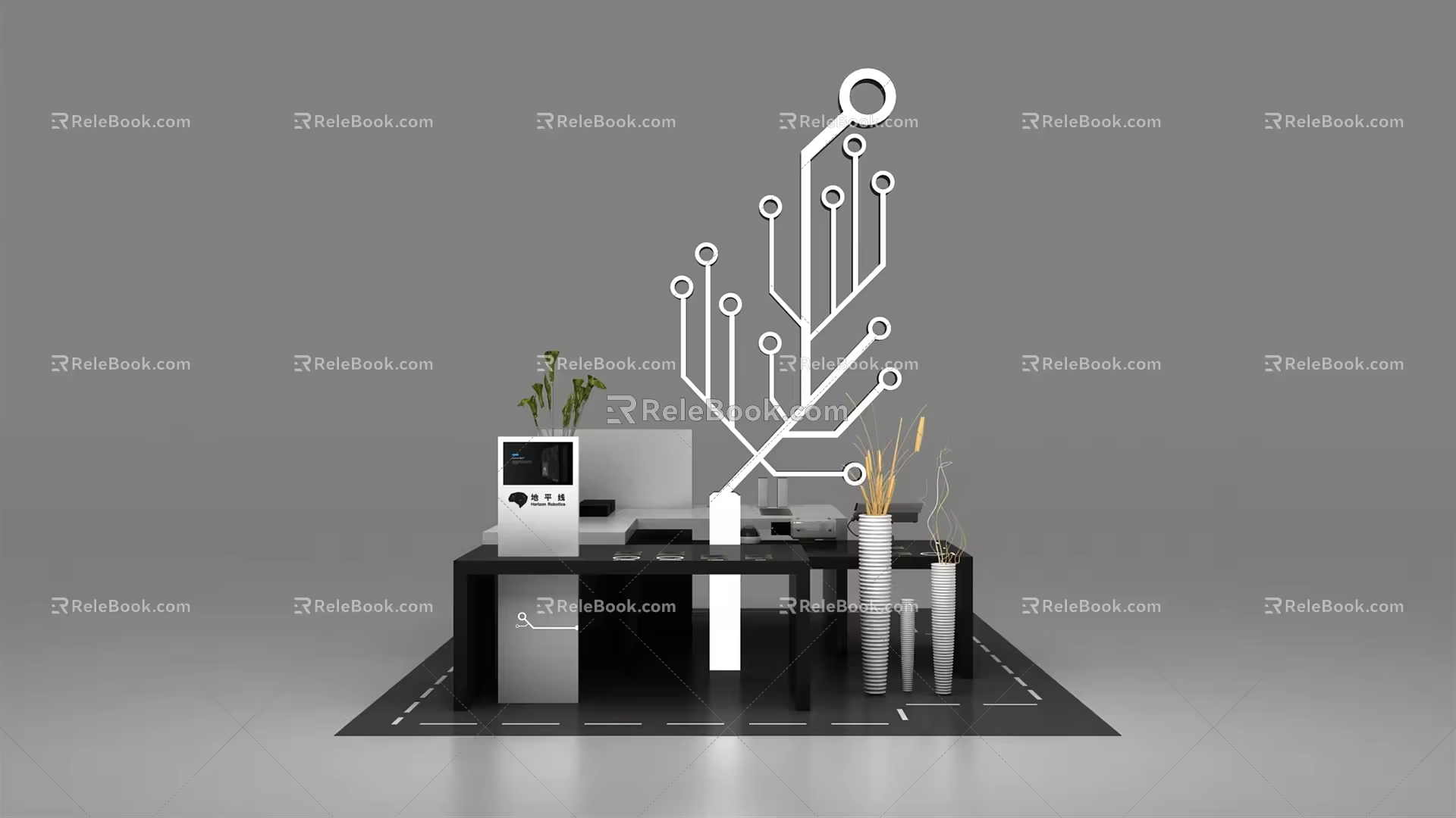 Modern Display Stand Electronic Tree 3d model