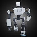 Robot with Skeleton Artificial Intelligence AI Robot Human Walking Animation Robot Assistant Science and Technology Sense Intelligent Bionic Man Science Fiction Future 3d model