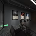 Modern Meeting Room Interior With Conference Table Ergonomic Chairs And Wall Art