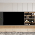 Modern TV Background Cabinet Minimalist TV Cabinet 3d model