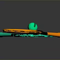 Vibrant Tennis Rackets With Orange Teal Handles Mesh Surface And Tennis Ball For Daily Use