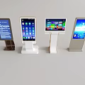 Public Facilities Self Service Interactive Terminals With Various Display Screens 3d model