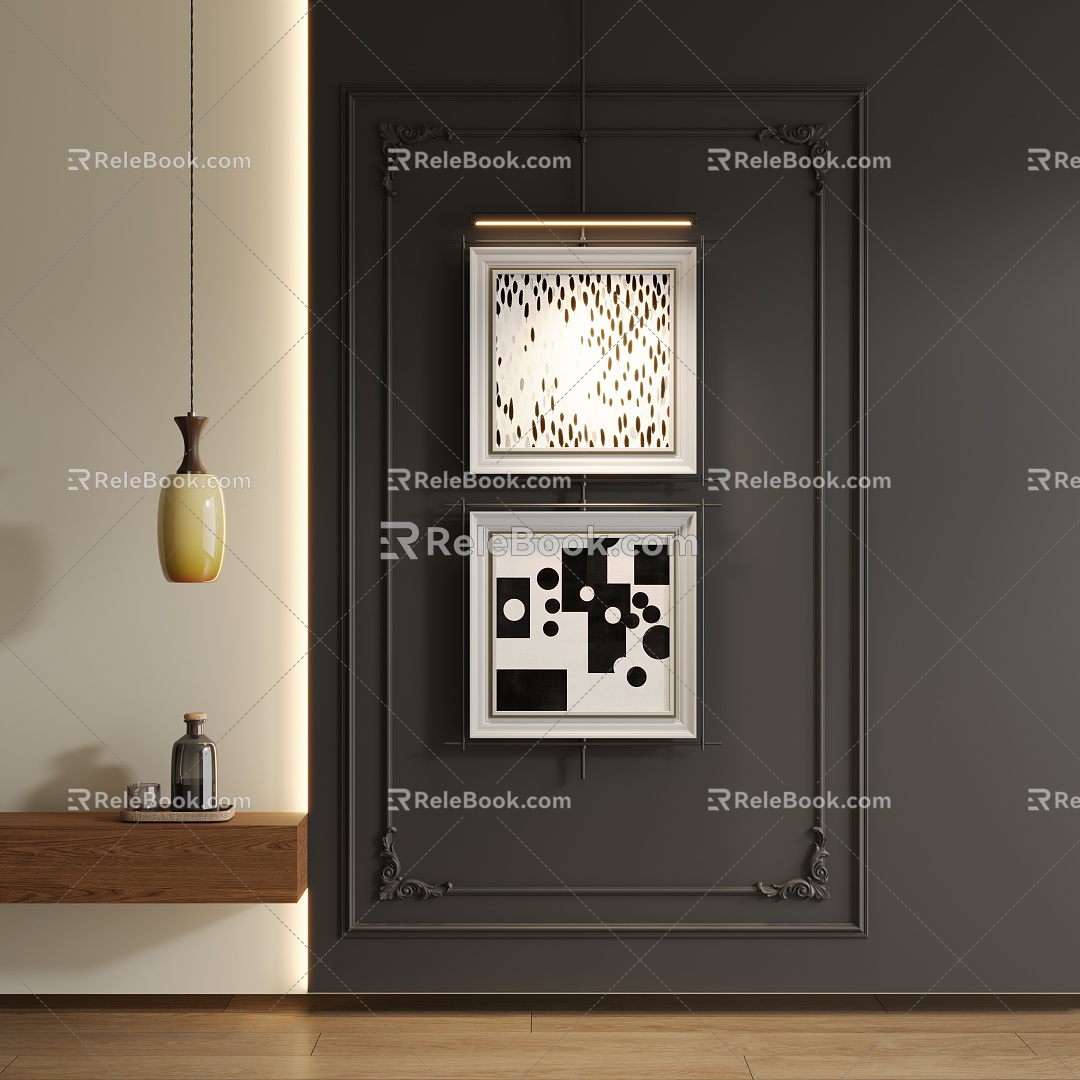 Modern Middle Ancient Style Decorative Painting 3d model