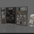Multi Tiered Magazine Display Racks With Metal Frames And Various Publications