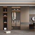 Italian Light Luxury Wardrobe 3d model