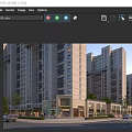 Aerial Planning of Modern High Rise Residential Complex With Commercial Outlets and Street Layout