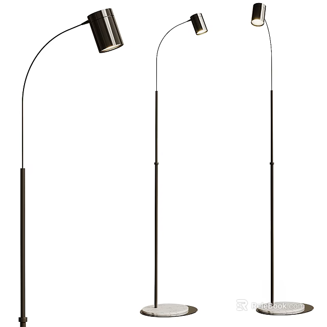 Elegant Modern Arched Floor Lamp With Metal Stand And Various Designs 3d model 