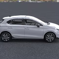 White Honda Sedan With Modern Exterior Design And Green License Plate