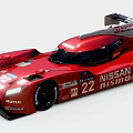 Red Nissan Nismo Race Car Featuring Number 22 MOTUL Branding And Streamlined Design