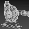 Green Industrial Pump Equipment With Metal Base And Circular Mechanical Structure