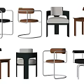 Various Modern Dining Chairs With Wooden Seats And Metal Legs For Home Dining Spaces