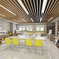 Library Reading Room 3d model