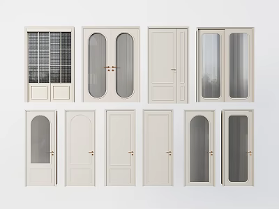 French sliding door double door kitchen door toilet door Changhong glass door sliding door single door swing door 3d model