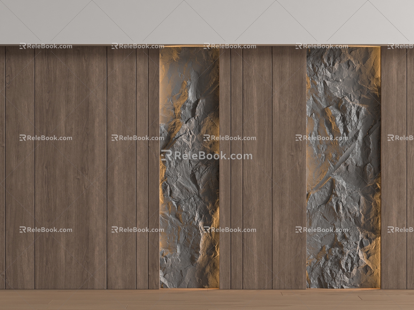 Modern sofa background wall 3d model