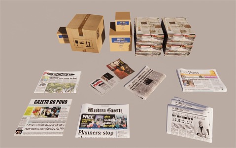 Newspapers and Periodicals 3d model