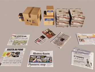 Newspapers and Periodicals 3d model