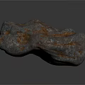 Natural Rusty Gray Rock With Rough Surface And Geological Texture