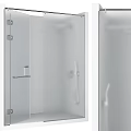 Modern Chrome Shower System With Overhead And Handheld Shower Fixtures 3d model