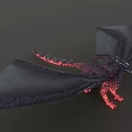 Mythical Dragon Game and Movie Character With Red Cracked Glowing Body And Black Wings