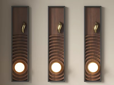 New Chinese Style Wall Lamp Tea Room Wall Lamp Quiet Wind Wall Lamp Log Wall Lamp New Chinese Style Wall Decoration Pendant 3d model