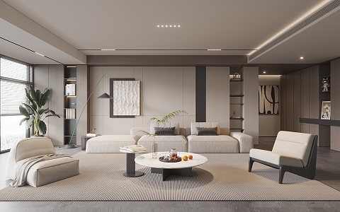 modern living room 3d model