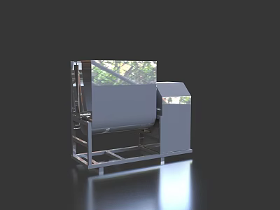 Stainless Steel Commercial Kitchen Mixing Machine Appliance With Sturdy Frame 3d model