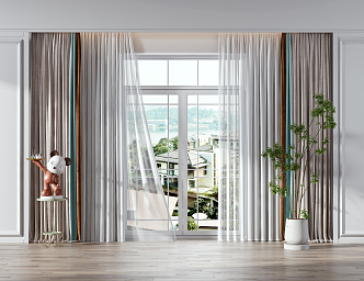 Modern Curtains 3d model