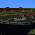 Ancient Architecture Aerial View Of Large Traditional Complex With Courtyards And Greenery