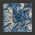 Scenic Snow Covered Mountains With Blue Glaciers And Natural Terrain